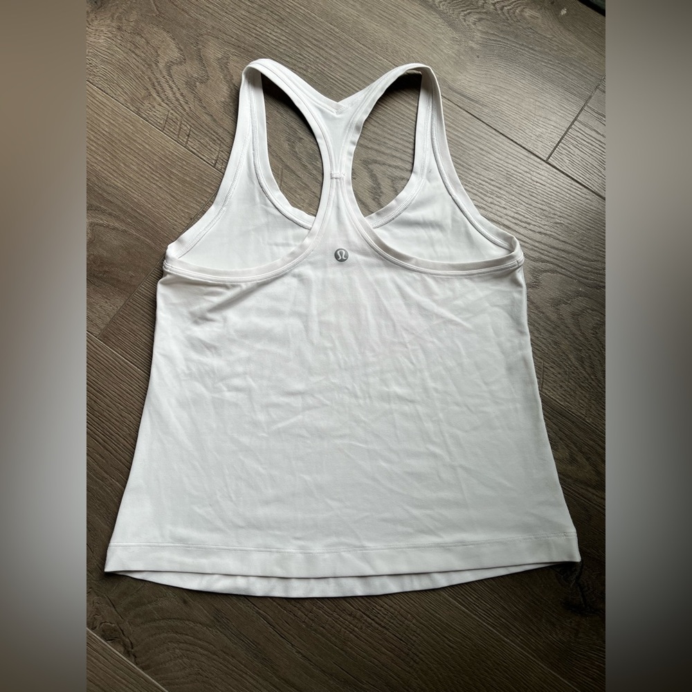 Lululemon White Racerback Cropped Tank